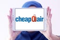 CheapOair onlineÃ¢â¬â¦travelÃ¢â¬â¦agency logo Royalty Free Stock Photo